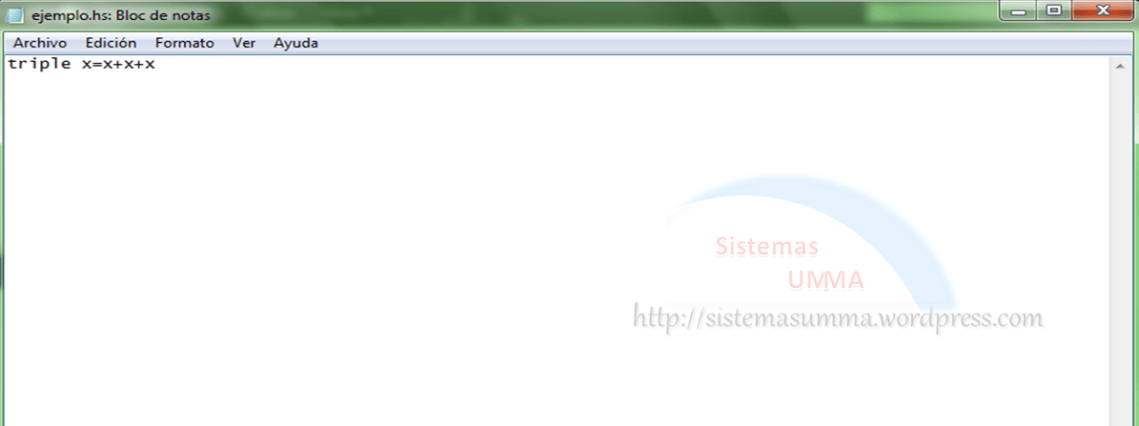 primer ejemplo de haskell