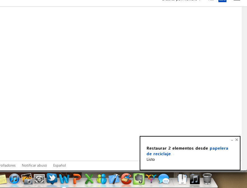 Restaurado en SkyDrive