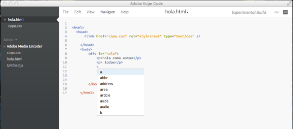 Probando Adobe Edge Code – Sistemasumma.com